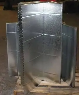 Fresh Stock McDaniel Metals 17X19.3X36 Insulated Galvanized Sheet Metal Plenum 17 in W x 19 1/4 in D x 36 in L