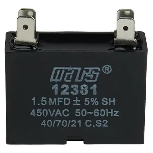 MARS 12381 Motor Run Capacitor 450V Square Single Pack Brand New