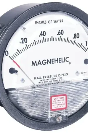 Dwyer 2002D Magnehelic Differential Pressure Gauge 0-2 Inches w.c. and 0-500 Pascals Certified