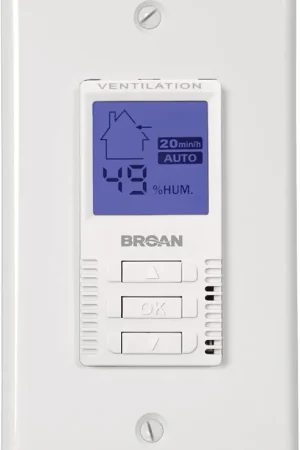 Broan VT7W Deco-Touch Wall Control for ERV and HRV Units in White Special Offer