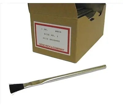 GENE RICH 804 3/8 Inch Steel Handle #1 Acid Brush Weekend Sale