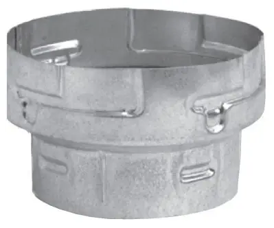 Super Sale Metal-Fab 5MIN6 5 x 6, 0.012 Aluminum Alloy Flue, 0.018 G90 Galvanized Steel Casing, Double Wall, Round, No-Height, Type B Gas Vent Increaser