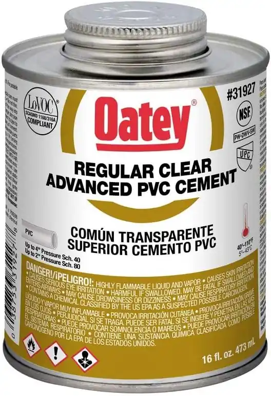 Oatey 31927 16 oz PVC Regular Advanced Clear Cement Place Order