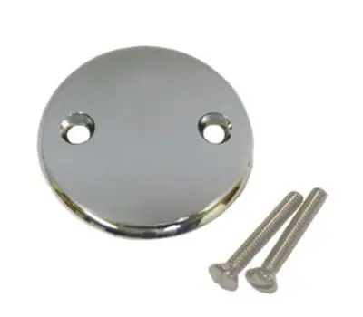 Same Day Shipping Gene Rich 3006 3.25 in. Die Cast Zinc Overflow Plate with Screws Chrome-Plated