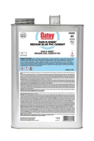 Best Seller Oatey 30895 Rain-R-Shine Blue Medium PVC Cement 1 Gallon