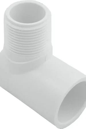 LASCO 410-010 PVC 90 Elbow Schedule 40 1 Inch Slip x 1 Inch MPT While Supplies Last