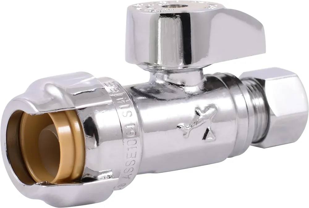 Special Offer SharkBite 23037-0000LF Straight Stop Valve Brass 1/2 in x 3/8 in Quarter Turn