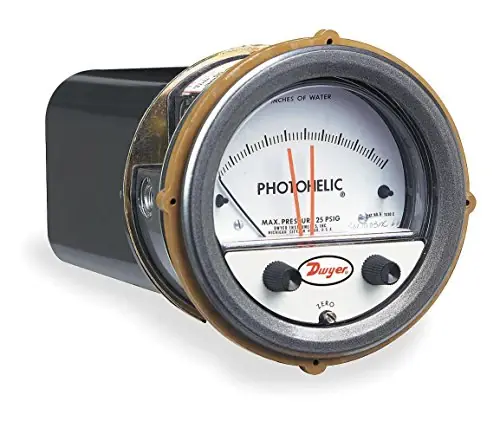 While Supplies Last Dwyer A3002 Photohelic Pressure Switch/Gauge 0-2 WC 1/8 NPT(F)