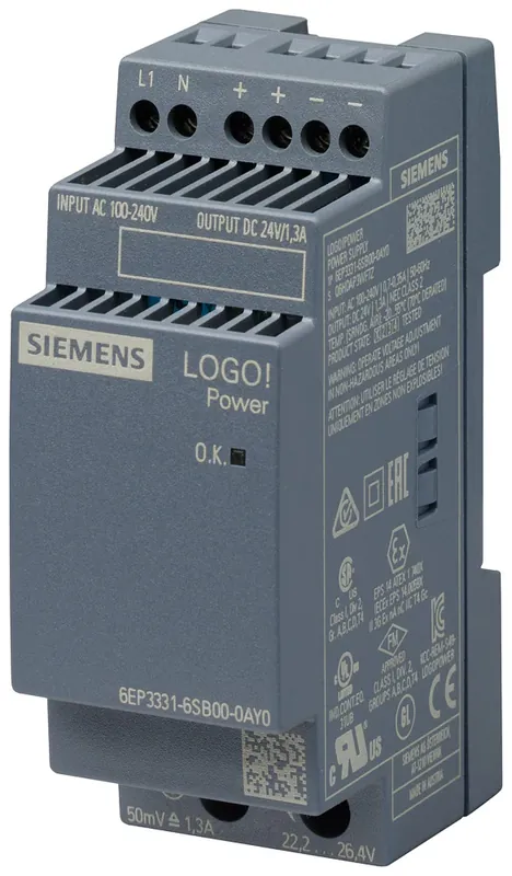Mega Sale SIEMENS 6EP3331-6SB00-0AY0 Logo Power Supply Unit, 1.3A, 24VDC