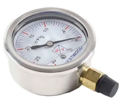 In Demand Auburn S100-295 Liquid Fill Gauge 2.5 Inch BottMt - Reliable Instrumentation