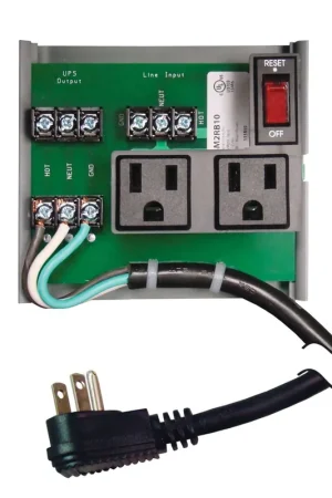Latest RIB PSM2RB10 UPS Power Control Center 120 Vac 10 Amp Switch Track Mount
