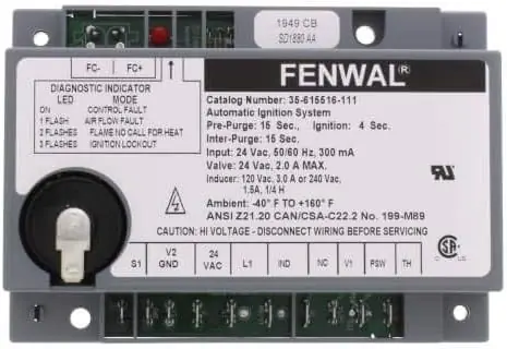 Deal Fenwal 35-615516-111 Direct Spark Ignition Control 24V 15 Sec Prepurge