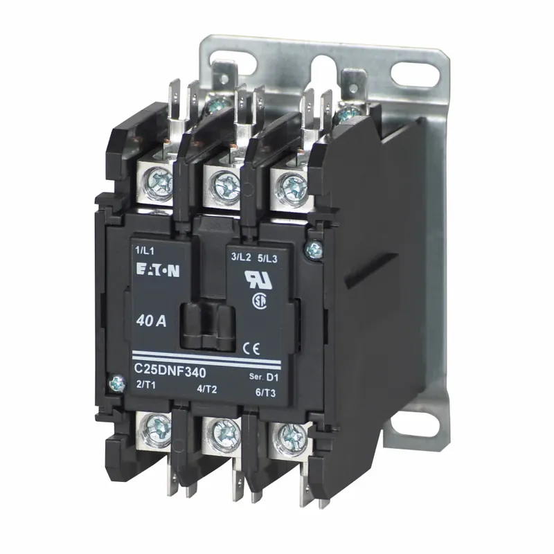 Certified EATON C25DNF240A Definite Purpose Contactor 40A 2 Pole 120VAC